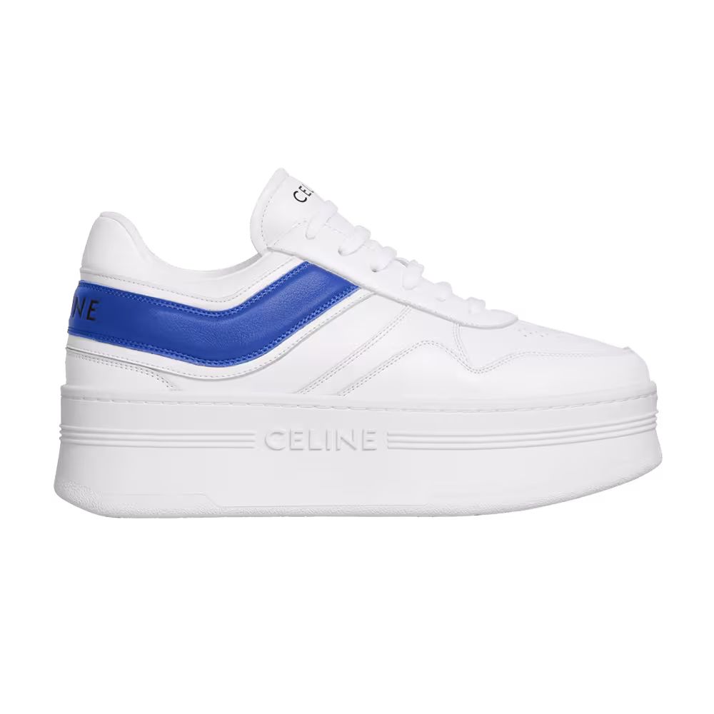 CELINE Women's Block Wedge Sneaker Optic White Blue