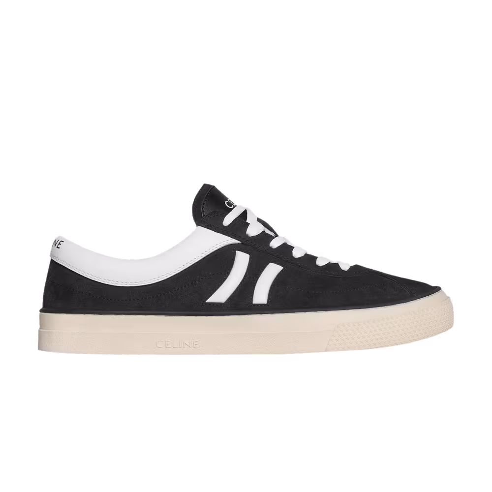 CELINE Sunset Low Lace-Up Sneaker Black Optic White