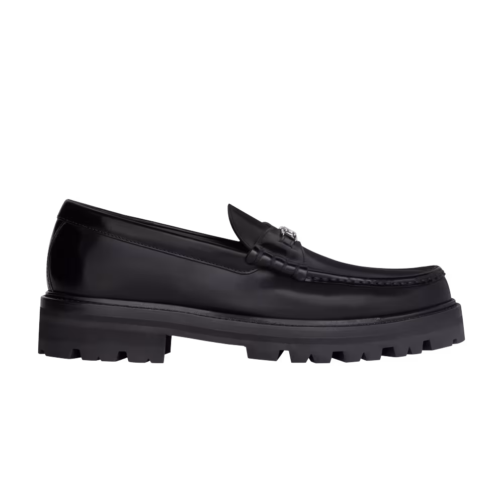 CELINE Margaret Triomphe Chunky Loafer Chain - Black Silver
