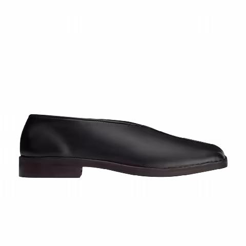 Lemaire Flat Piped Slippers 'Black'