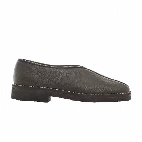 Lemaire Wmns Piped Crepe Slippers 'Dark Brown'