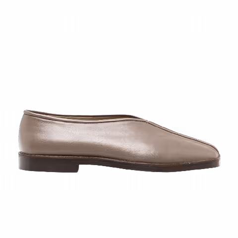 Lemaire Flat Piped Slippers 'Misty Mauve'