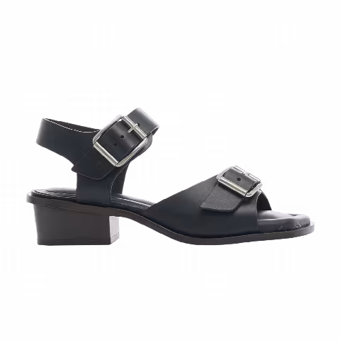 Lemaire Wmns Square Heeled Strapped Sandal 'Black'