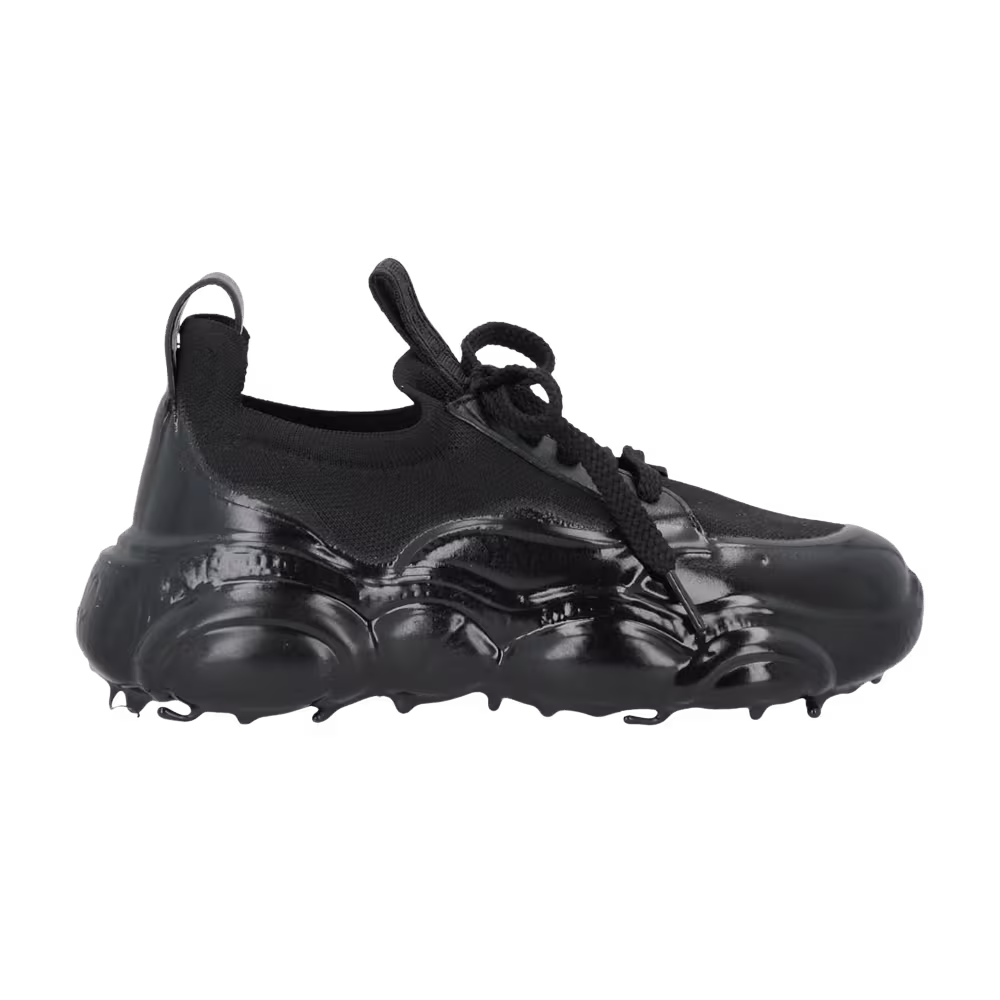 Moschino Women's Bubble Teddy Sole Sneaker Dipped Black