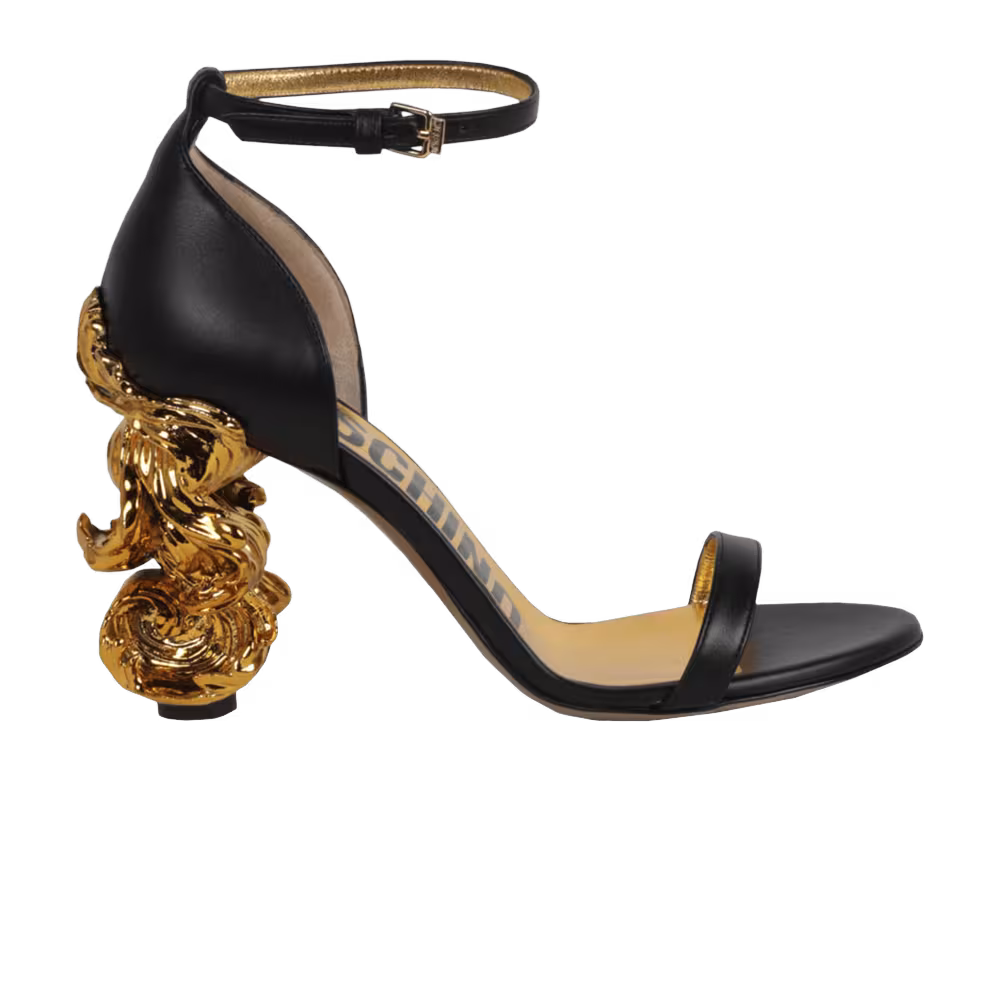Moschino Women's Sculpted Baroque Heel Sandal Black