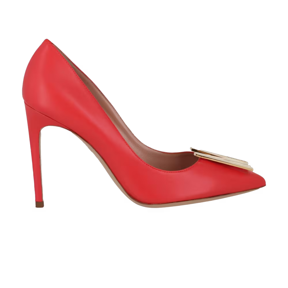 Moschino Women's Gold-Tone Pump Orange