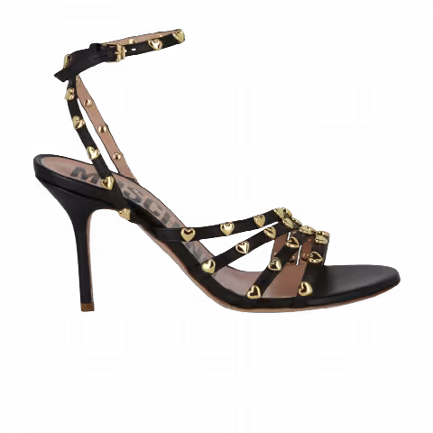 Moschino Wmns Stud-Embellished Heel Sandal 'Black'