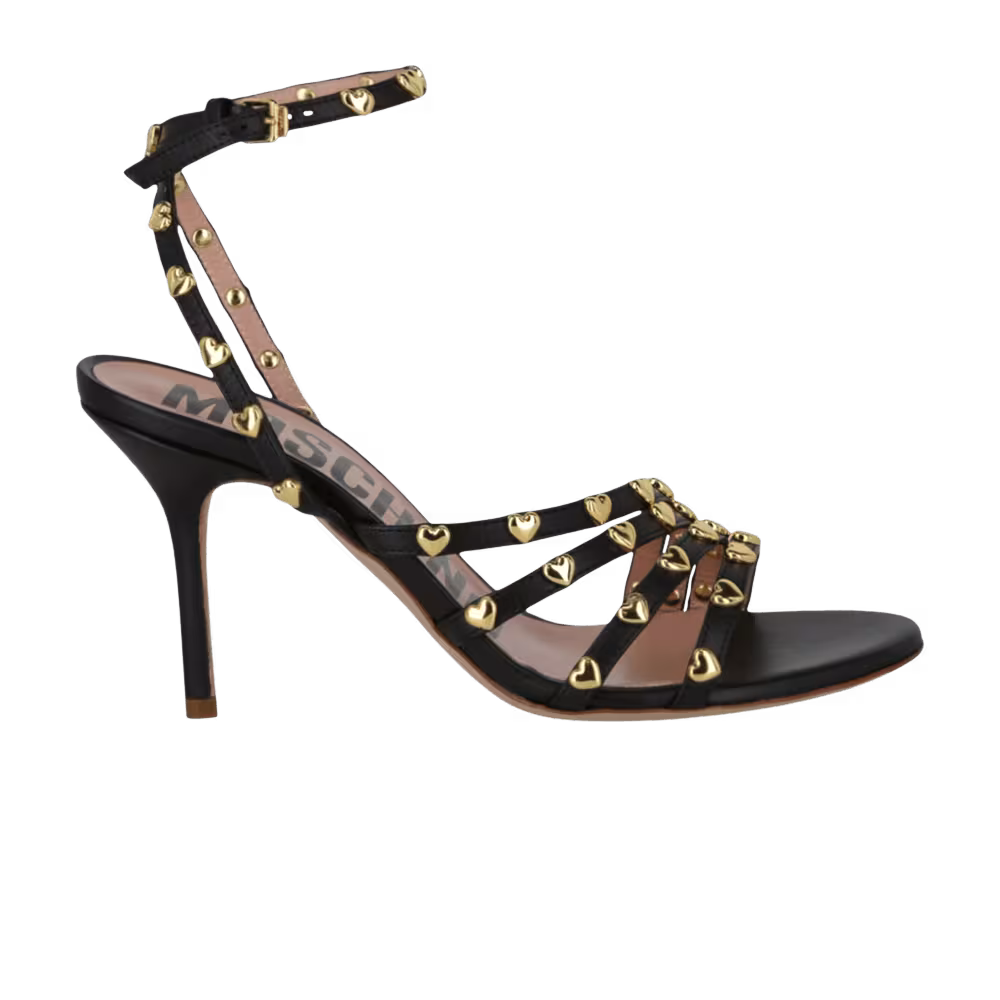 Moschino Women's Stud-Embellished Heel Sandal Black
