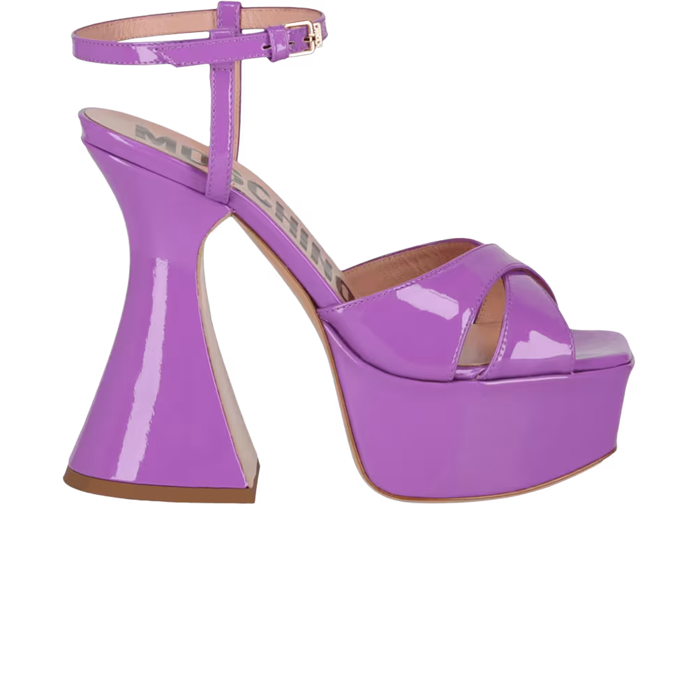 Moschino Women's Platform Heeled Sandal Purple