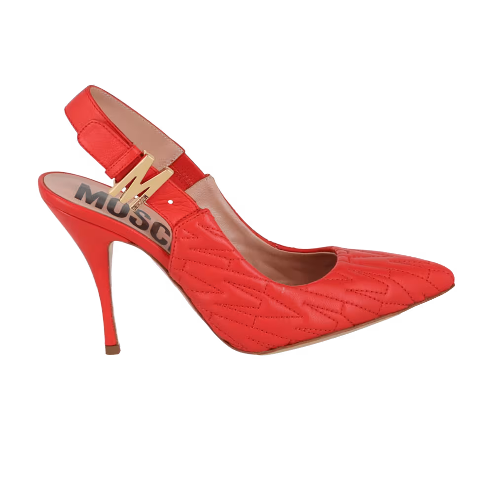 Moschino Women's M-Quilted Slingback Pump Orange