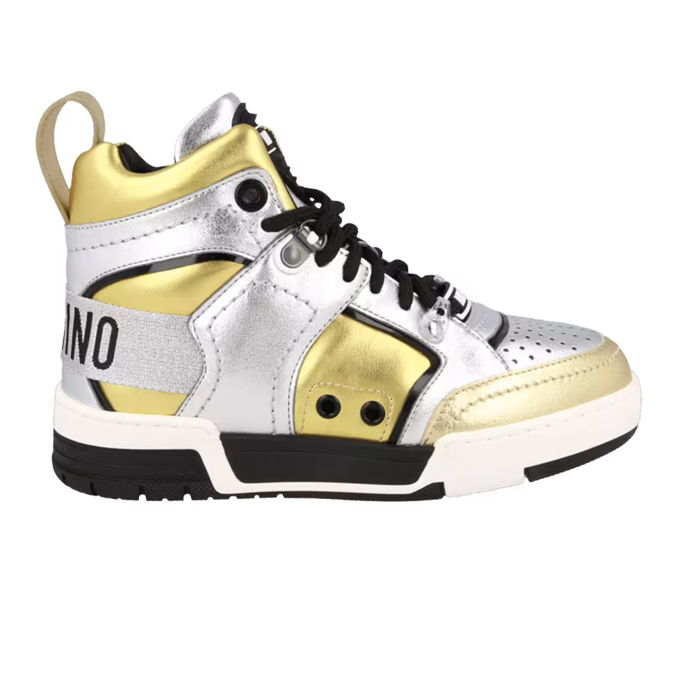 Moschino Women's Streetball High Gold Silver