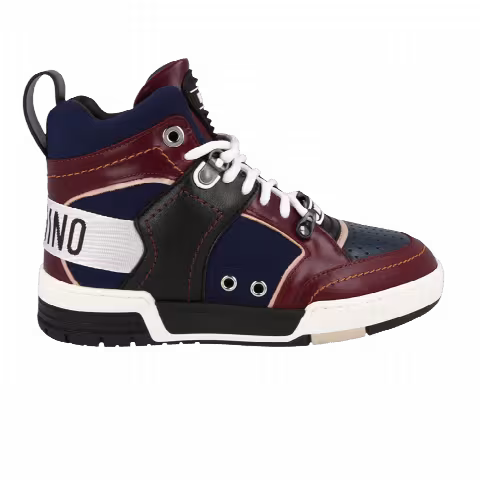 Moschino Wmns Streetball High 'Burgundy Navy'