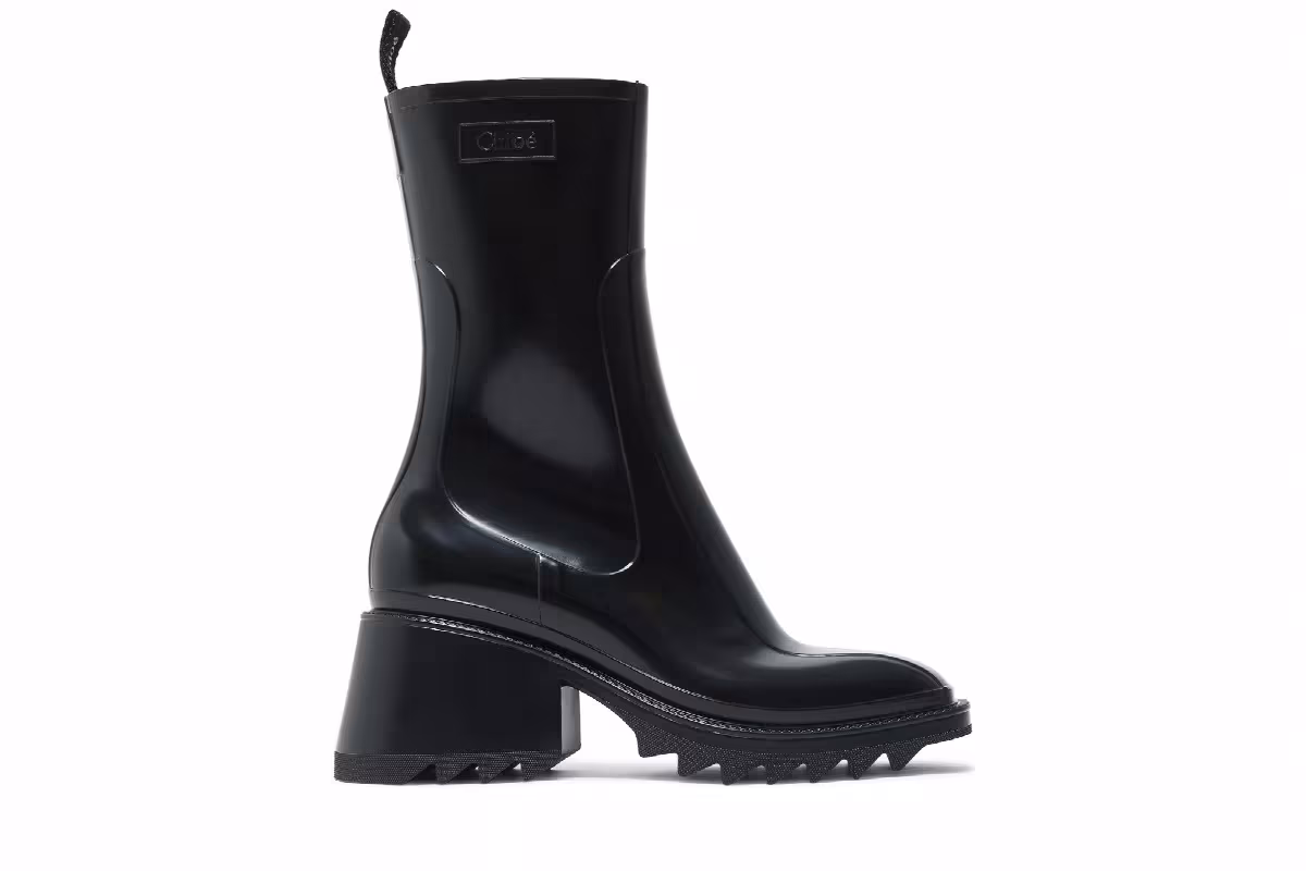 Chloé Women's PVC Betty Rain Boot Black, view 2