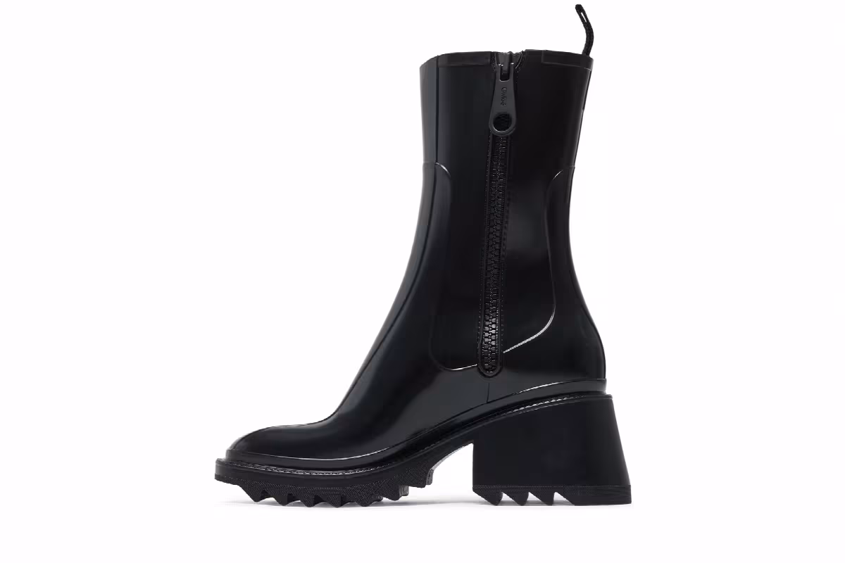 Chloé Women's PVC Betty Rain Boot Black, view 4
