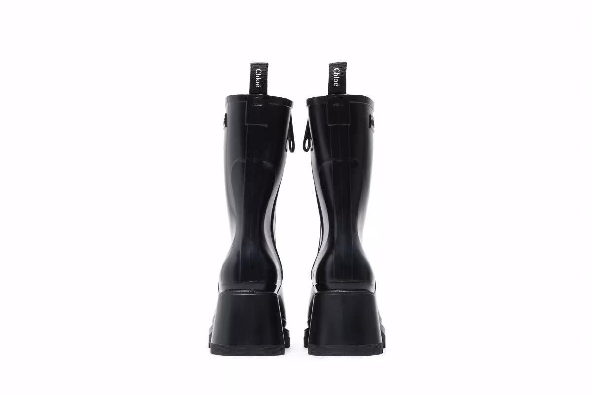 Chloé Women's PVC Betty Rain Boot Black, view 7