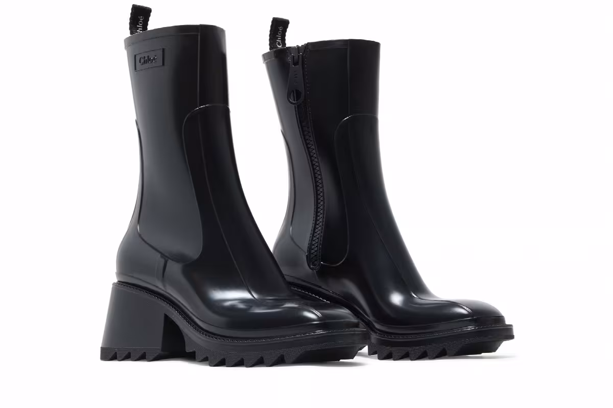 Chloé Women's PVC Betty Rain Boot Black, view 9