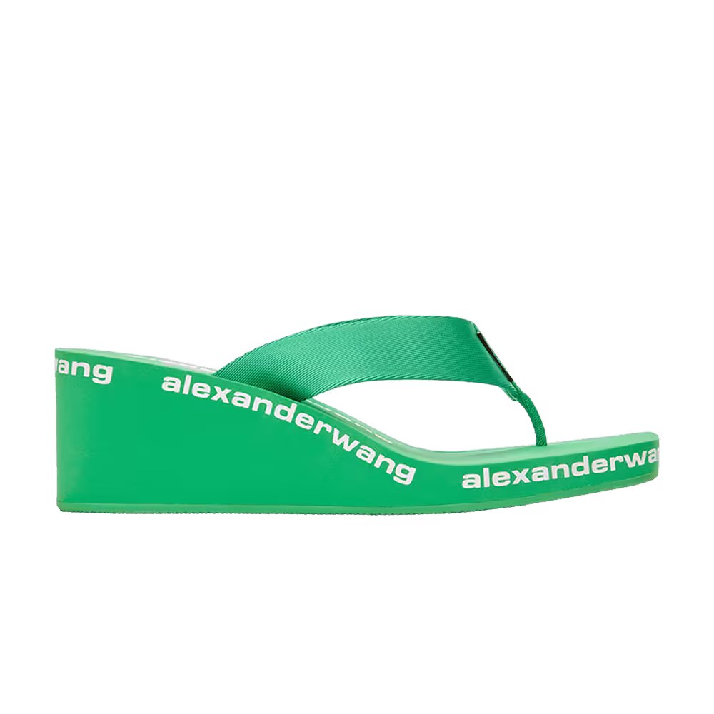Alexander Wang Women's Wedge Flip Flop Island Green
