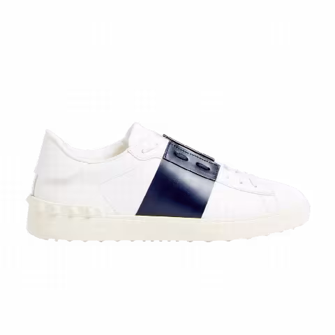 Valentino Garavani Calfskin Open Sneaker 'White Navy'