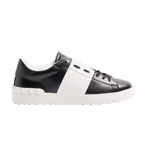 Valentino Garavani Calfskin Open Sneaker 'Black White'