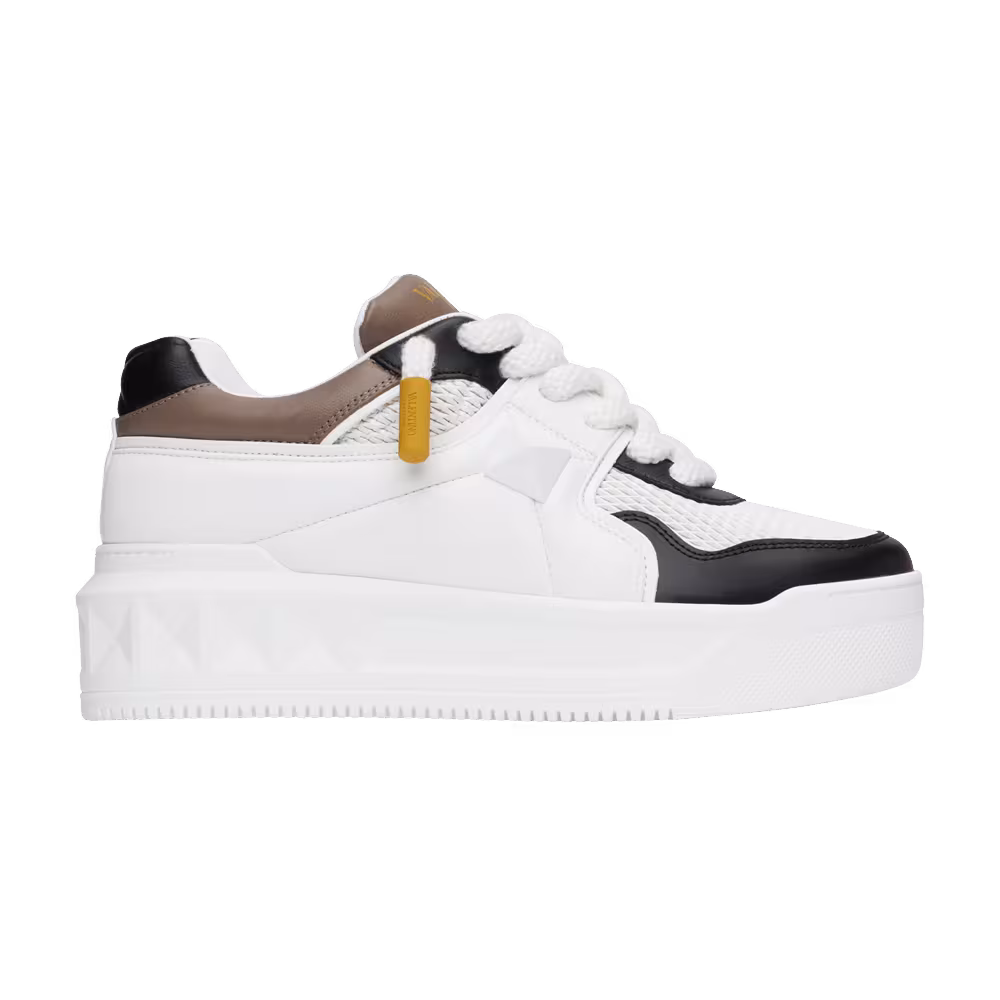 Valentino Garavani One Stud Xl Sneaker White Brown