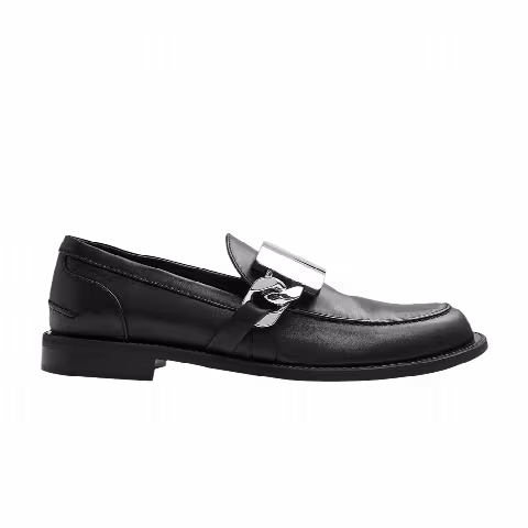 JW Anderson Metallic Plate Leather Loafer 'Black'