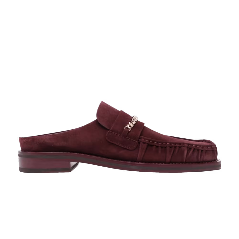 Martine Rose Women's Gathered Square Toe Mule Red