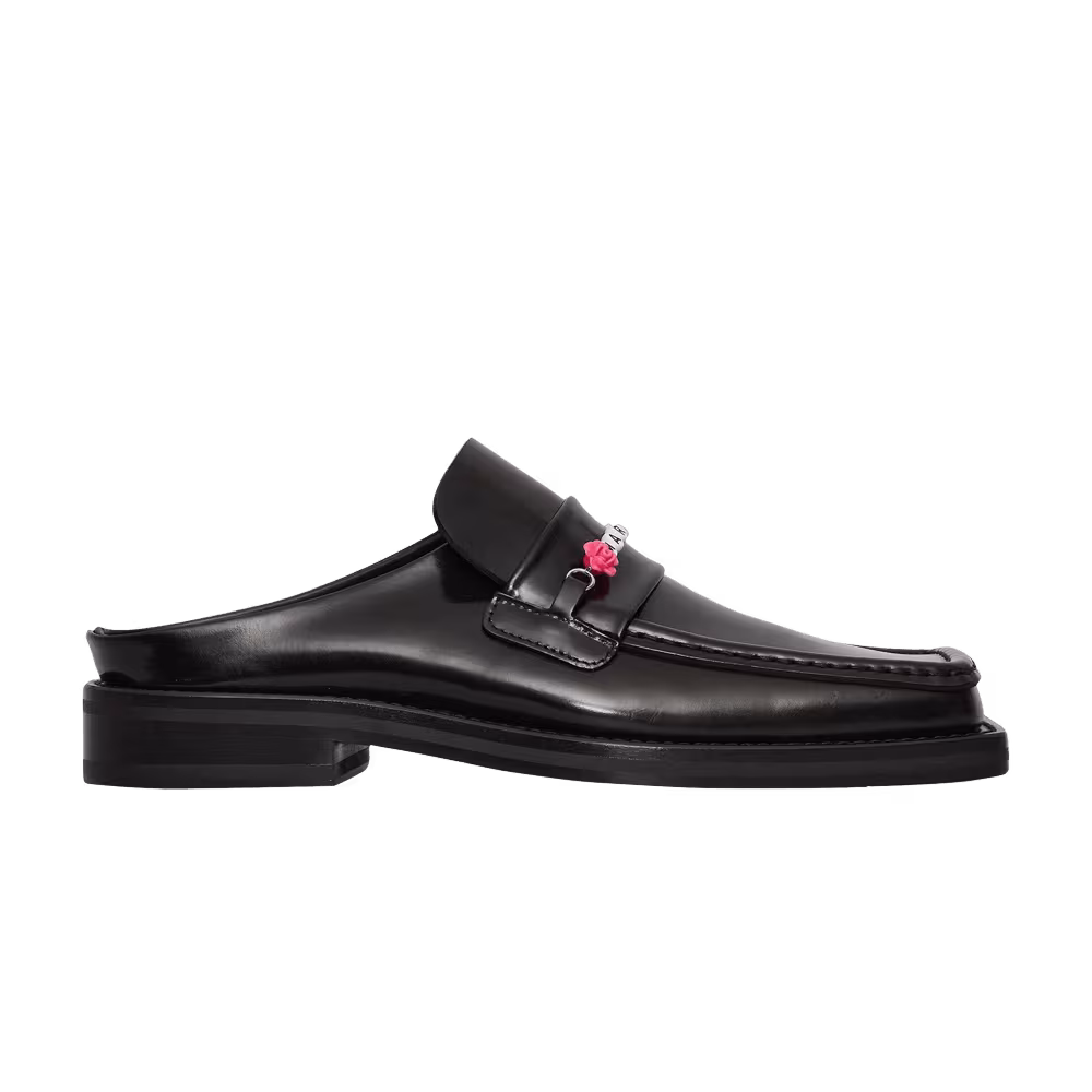 Martine Rose Beaded Square Toe Mule Black