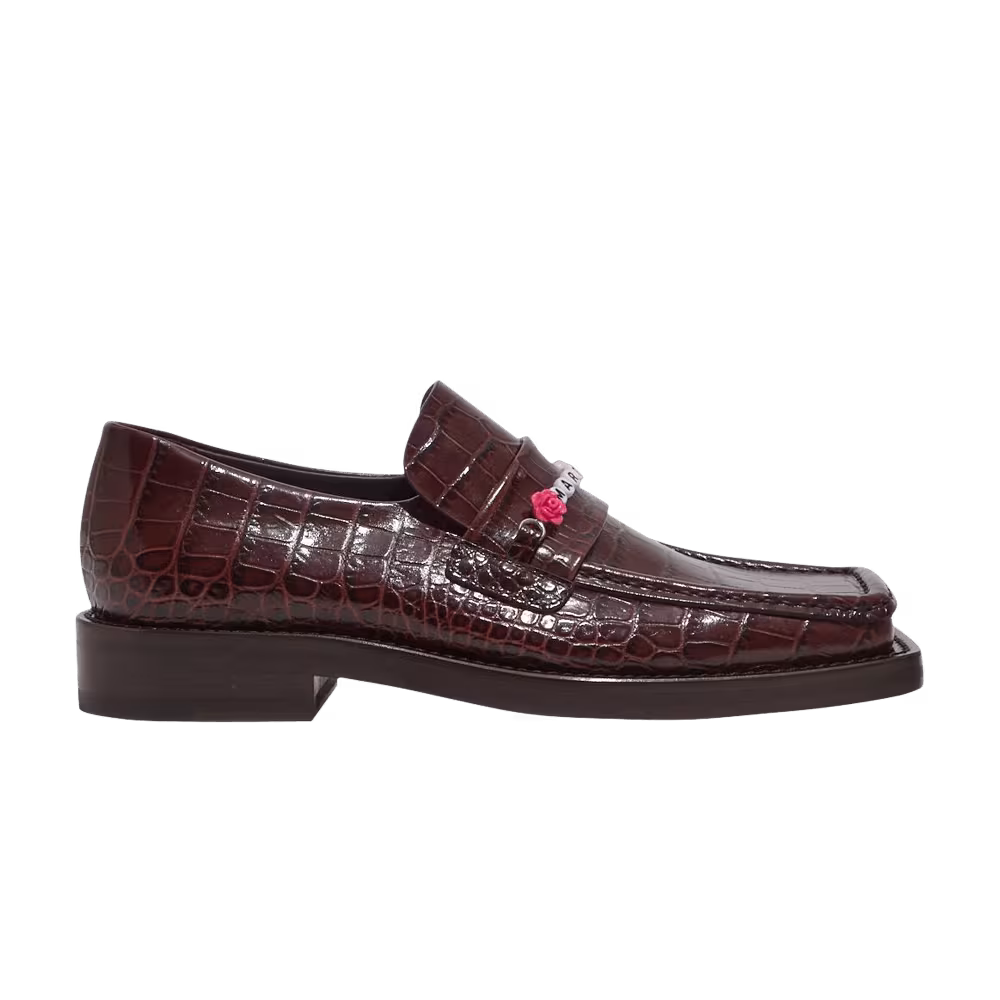 Martine Rose Beaded Square Toe Loafer Brown