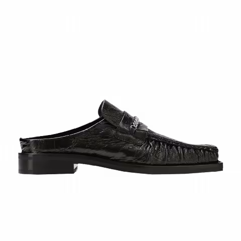 Martine Rose Square Toe Mule 'Black'