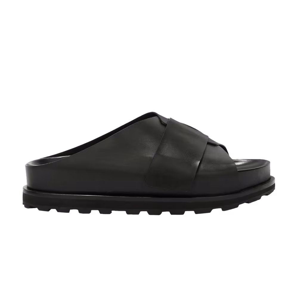 Jil Sander Plus Velcro Sandal Black