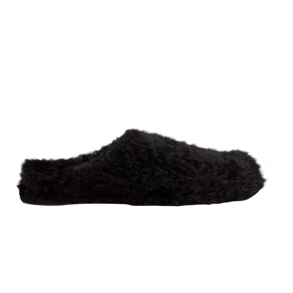 Jil Sander Women's Shearling Slippers Black