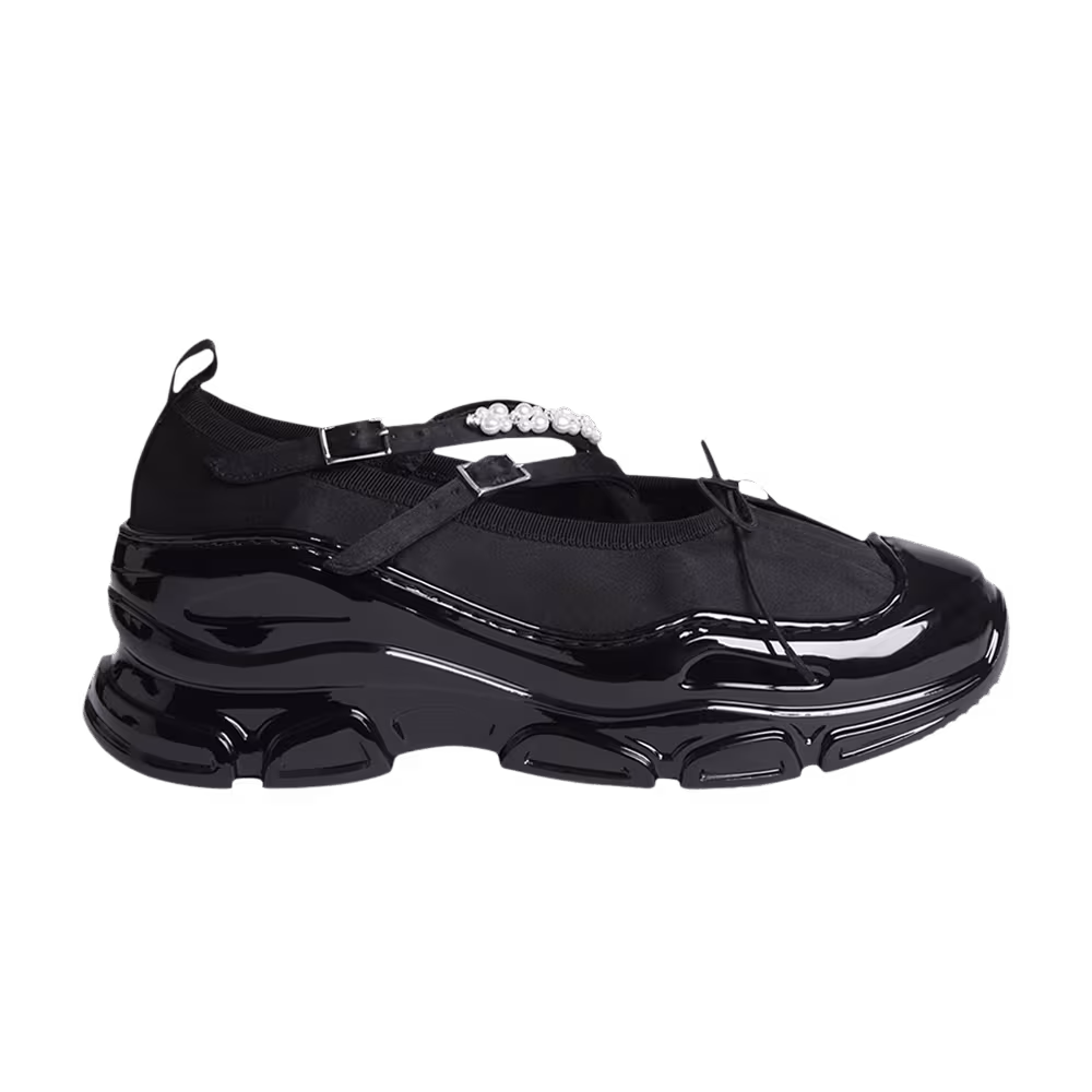 Simone Rocha Women's Criss Cross Tracker Ballerina Black Pearl
