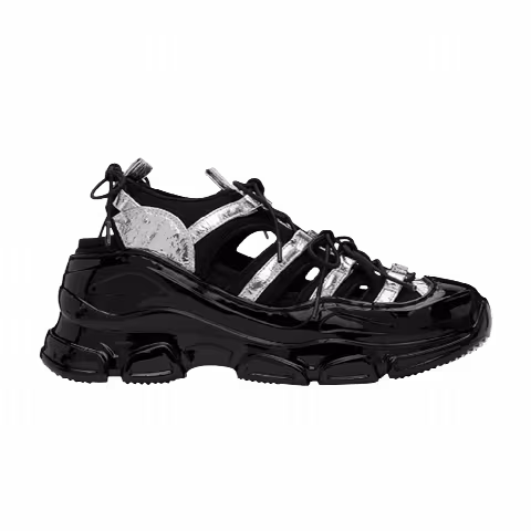 Simone Rocha Classic Tracker Trainer 'Black Metallic Silver'
