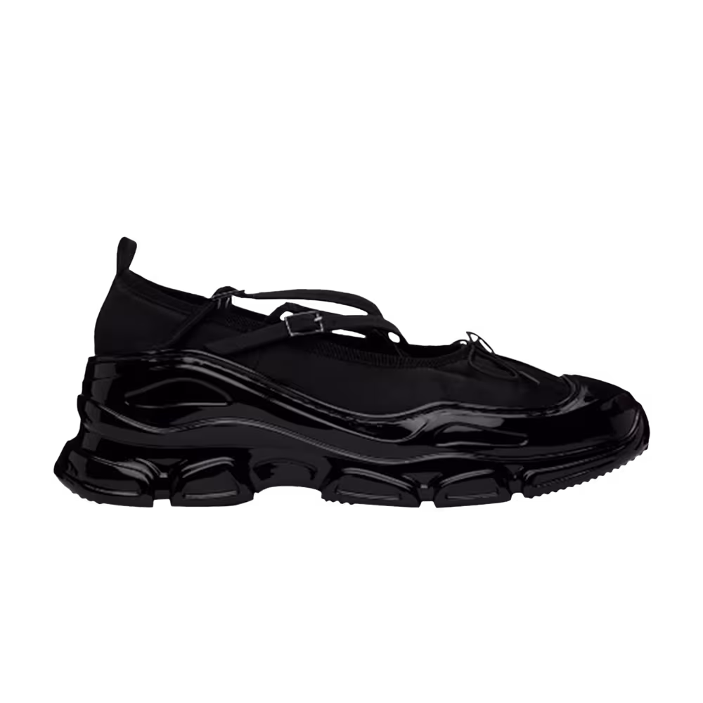 Simone Rocha Classic Criss Cross Tracker Ballerina Black