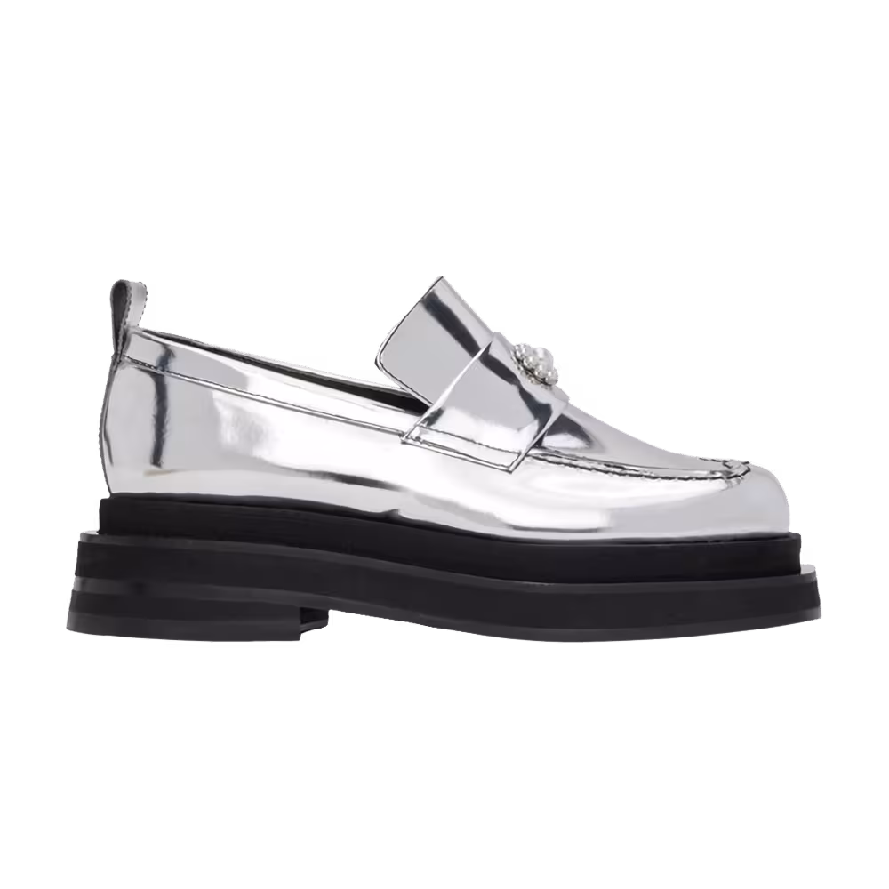Simone Rocha Heart Toe Platform Loafer Silver