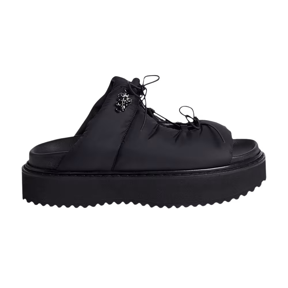 Simone Rocha Women's Embellished Platform Ghillie Sandal Black Jet