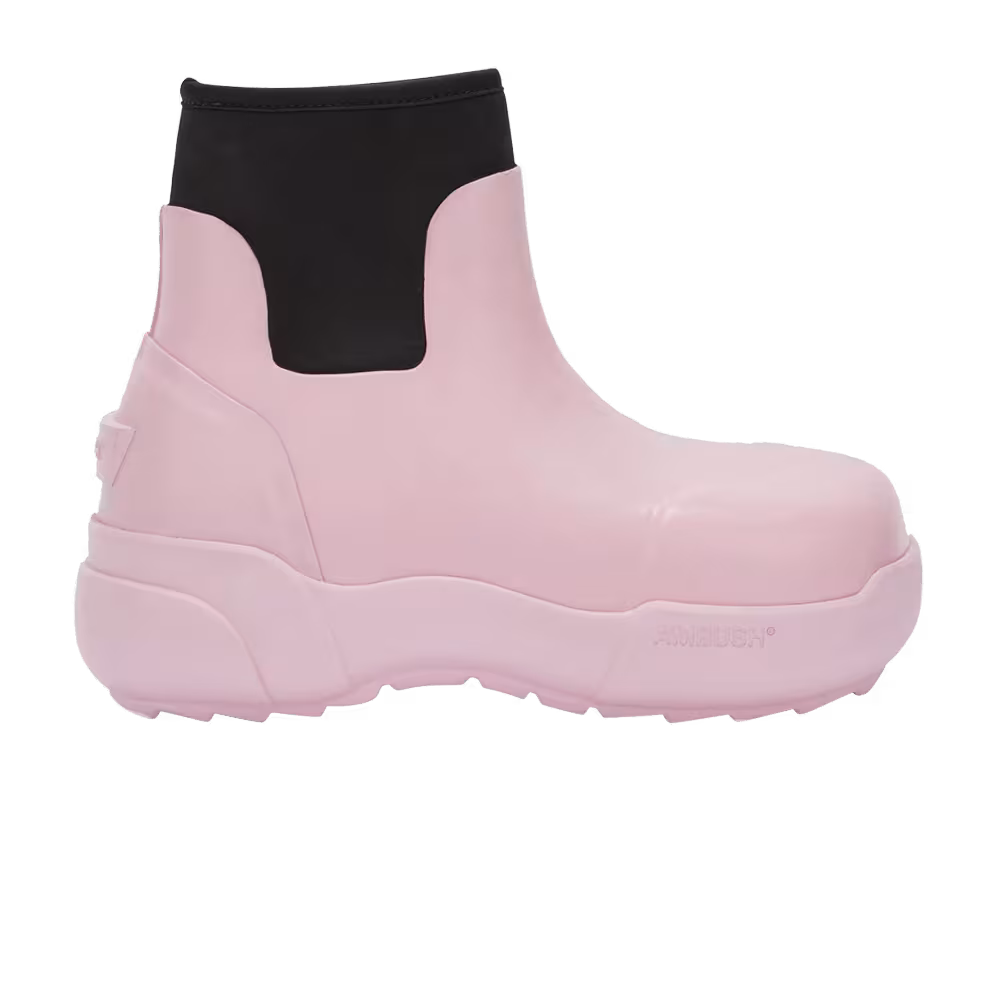 AMBUSH Women's Rubber Boot Light Pink Black