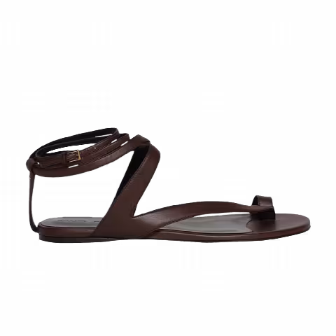 Khaite Wmns Aimee Ankle Strap Flat Sandal 'Cigar'