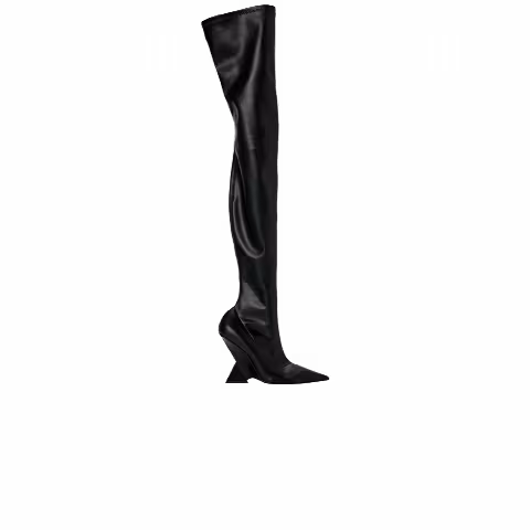 The Attico Wmns Cheope Stretch Thigh High Heel Boot 'Black'