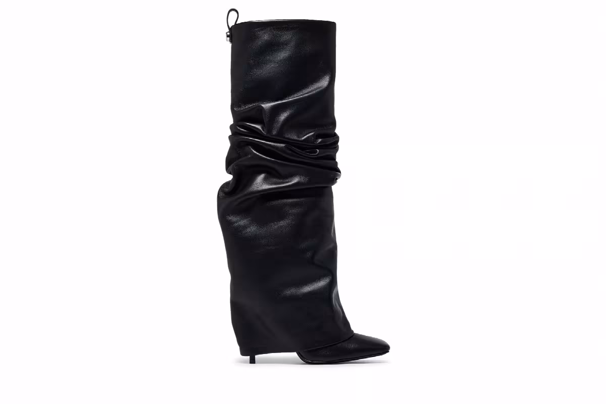 The Attico Women's Rea Tube Tall Boot Black, view 2