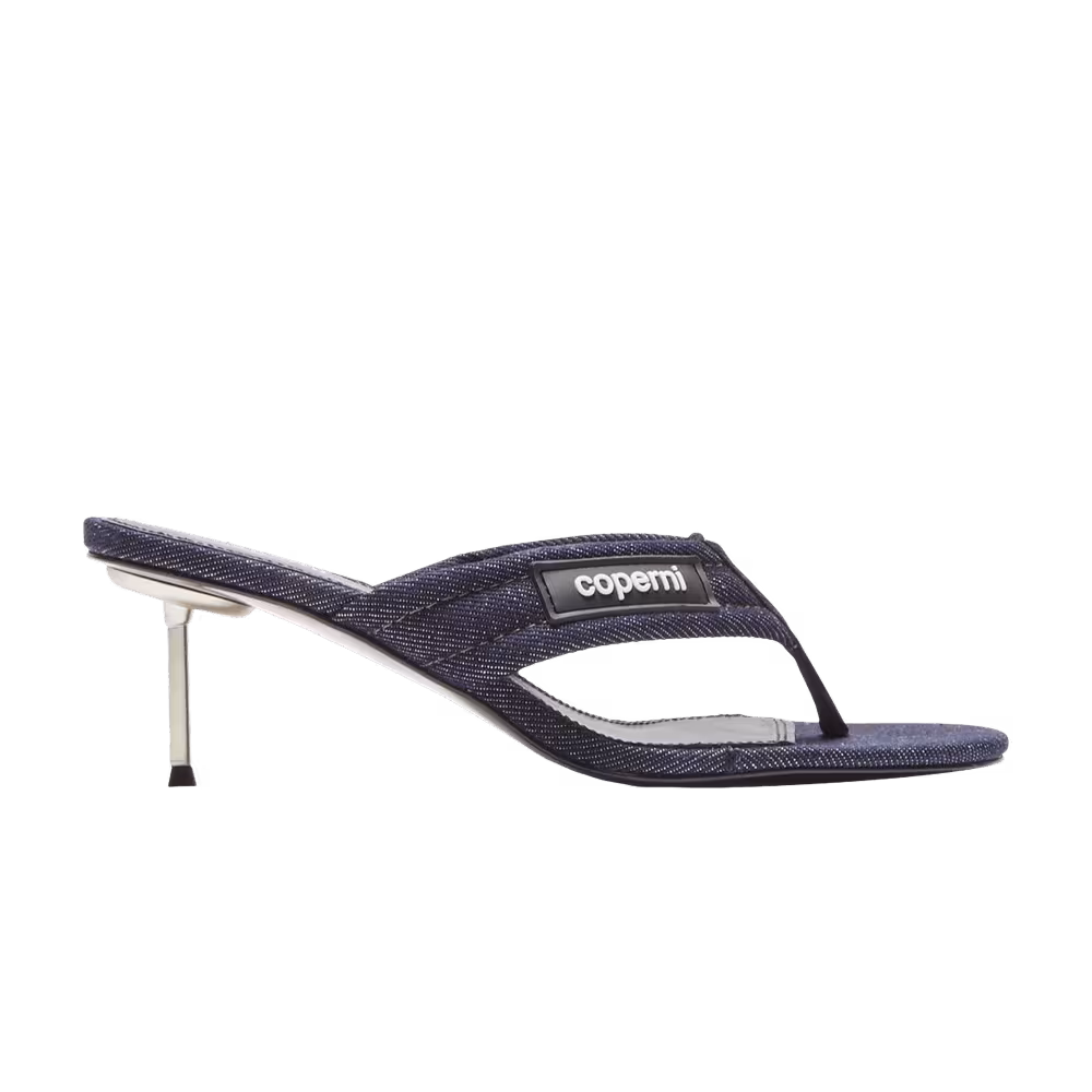 Coperni Women's Branded Thong Sandal Denim