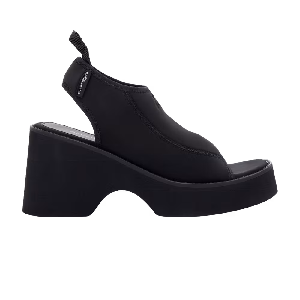 Courrèges Women's Wave Platform Sandals Black
