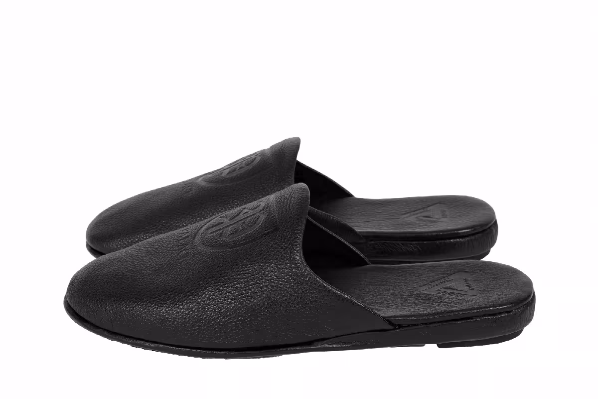 Palace Classic Leather Slipper Black, view 4