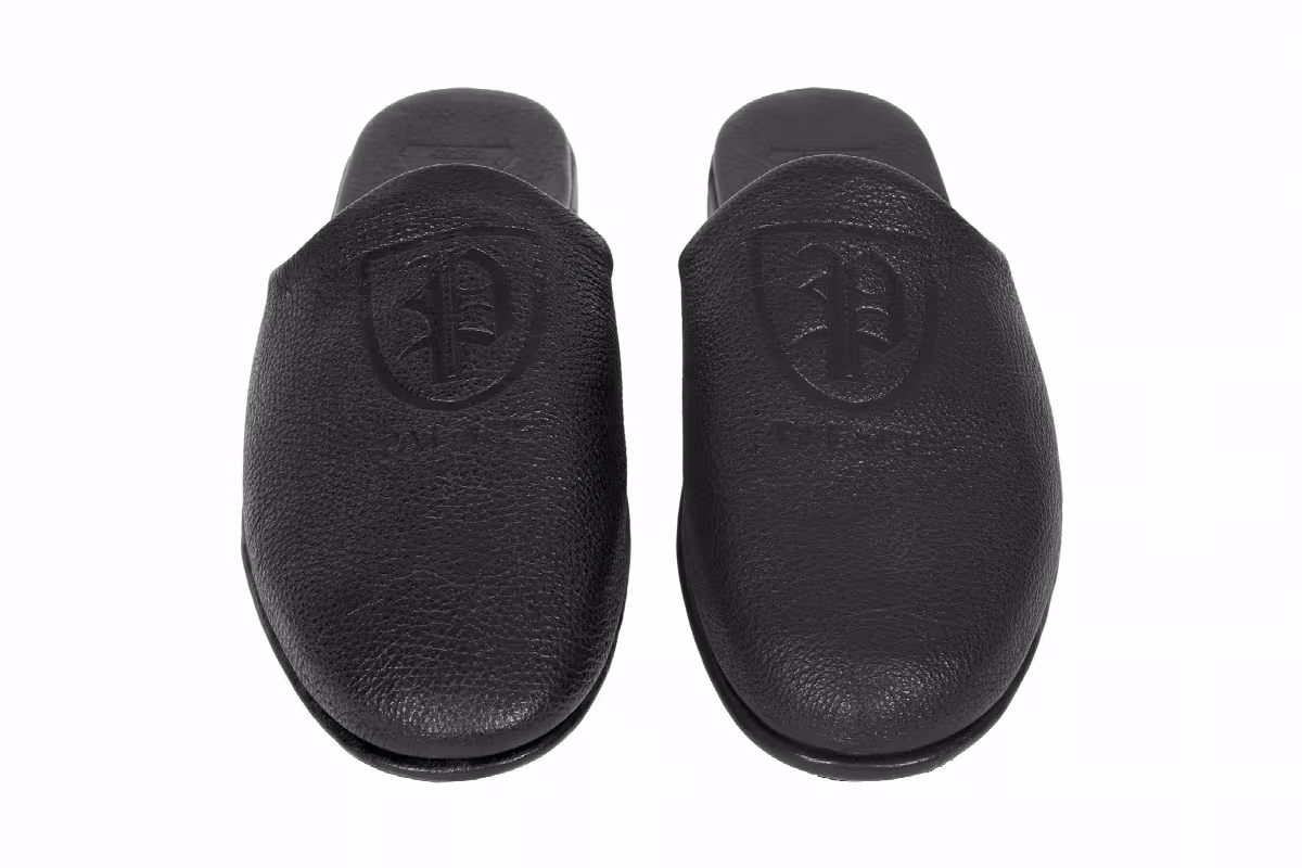 Palace Classic Leather Slipper Black, view 5