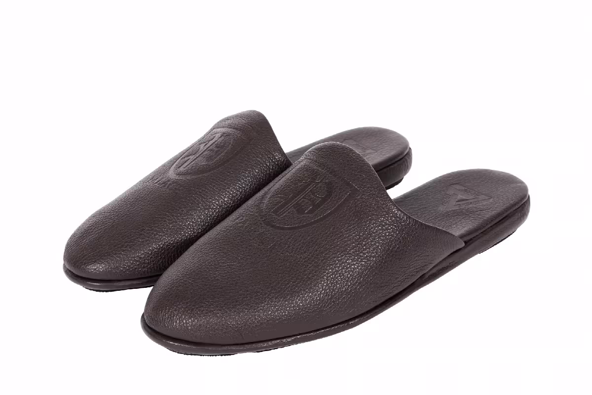 Palace Classic Leather Slipper Brown, view 3