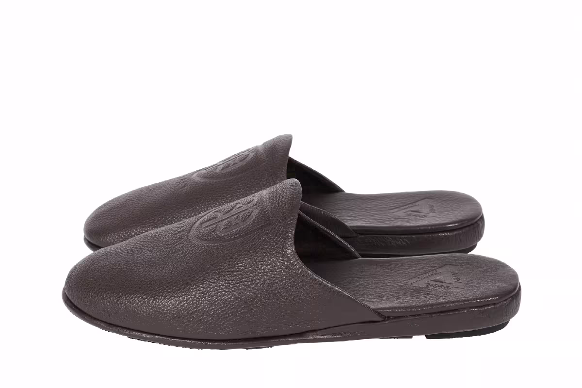 Palace Classic Leather Slipper Brown, view 4