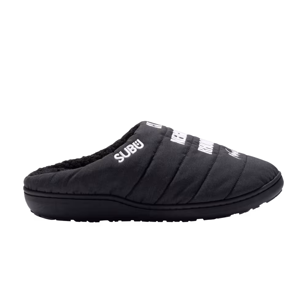 NANGA x SUBU x Neighborhood Takibi Quilted Slipper Black White