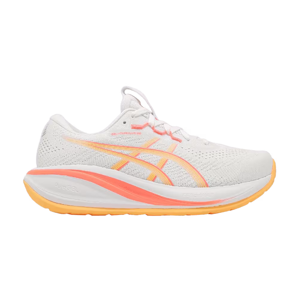 ASICS Women's Gel Cumulus 28 White Orange Glow