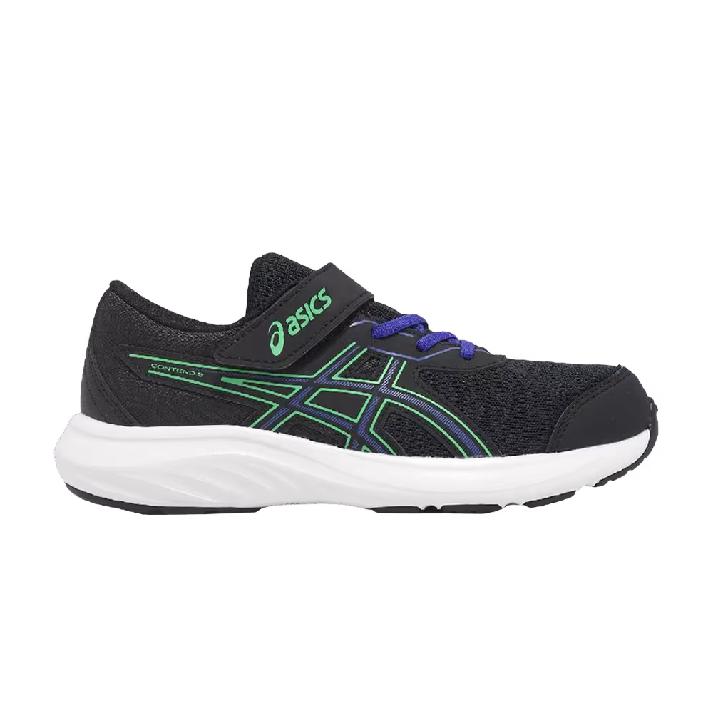 ASICS Contend 9 GS Black Vital Green