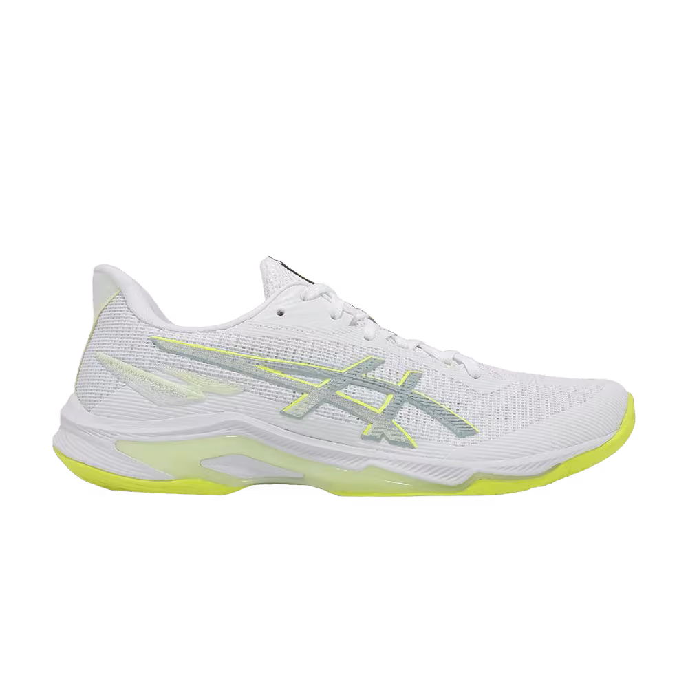 ASICS Women's Netburner Ballistic FF 4 White Safety Yellow